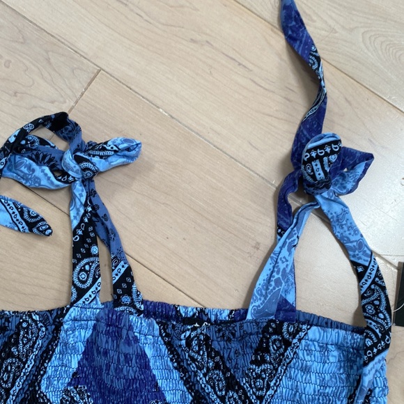 Flowers by Zoe smocked ruffle trim shorts romper - Picture 5 of 11